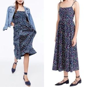 J Crew Happy Cat Ratti Print Navy Sundress 00